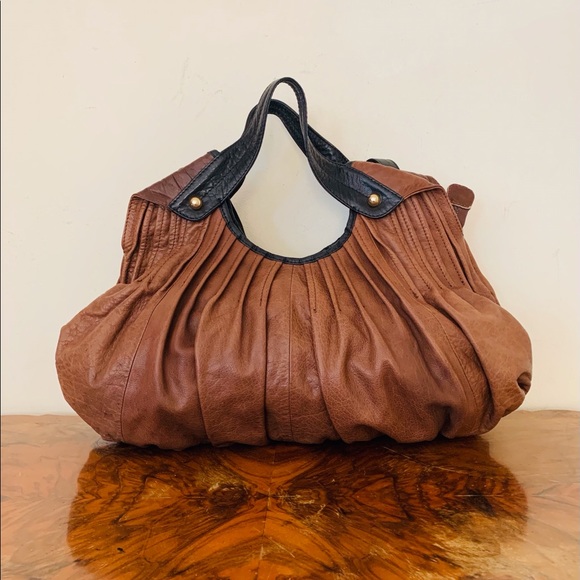 Anthropologie Schumer and Son Philadelphia Brown Crossbody Bag - Picture 3 of 6